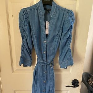 White House’s black market chambray denim shirt dress XXS